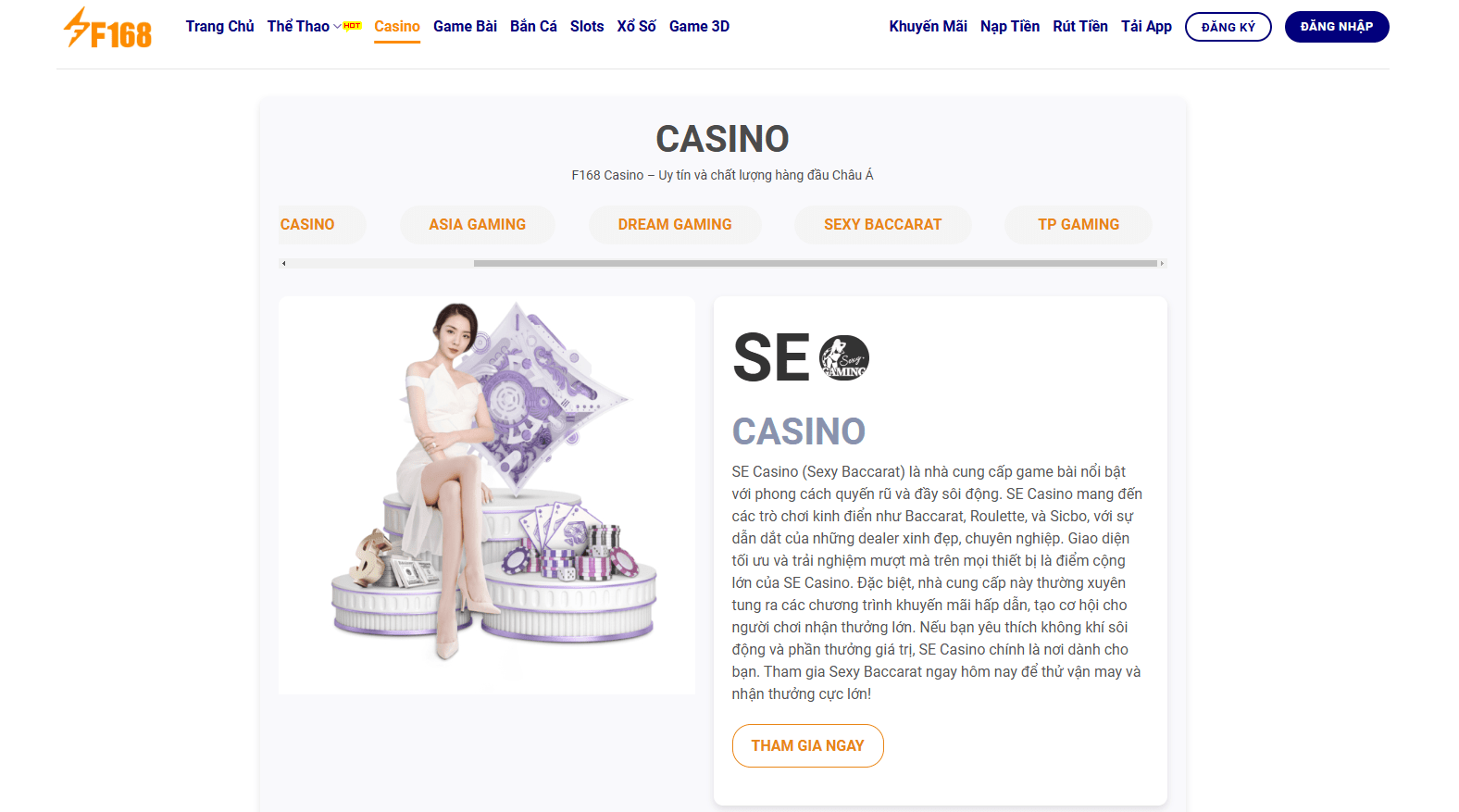 Casino KU BET với nhiều sảnh game độc đáo